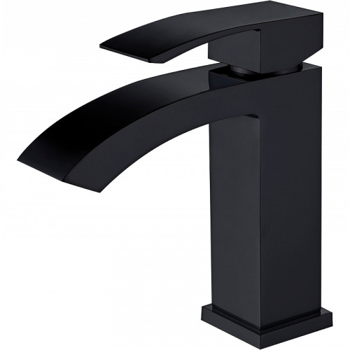 Смеситель для раковины Abber Wasserfall AF8610B Черный матовый латунь на столешницу