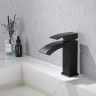 Смеситель для раковины Abber Wasserfall AF8610B Черный матовый латунь на столешницу