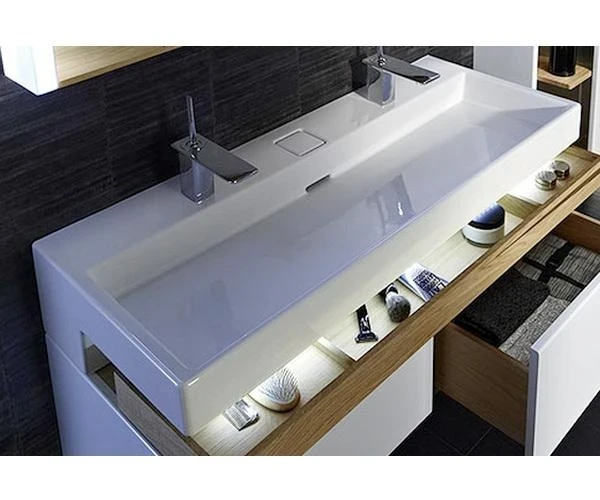 Раковина Jacob Delafon Terrace 120 EXB112-00 без подсветки фарфор подвесная, полувстраиваемая