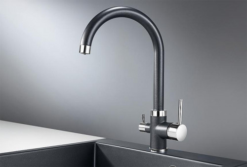 Смеситель для кухни Granula 2168 цвет Шварц