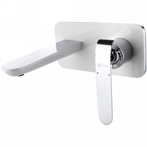 Смеситель для раковины Lemark Melange LM4926CW Белый Хром латунь встраиваемый