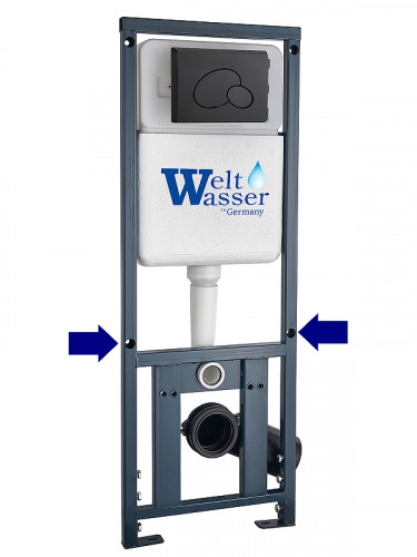 Инсталляция WeltWasser Marberg 410 RD BL 10000011210 с клавишей смыва цвет Черный
