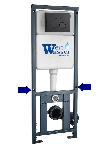 Инсталляция WeltWasser Marberg 410 RD BL 10000011210 с клавишей смыва цвет Черный