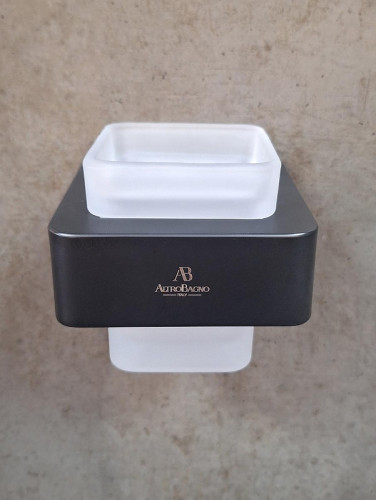 Стакан для зубных щеток AltroBagno Aperto 080201 MB цвет Черный матовый