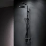 Душевая система AM.PM X-Joy F0785A522 с термостатом Черная матовая латунь на стену