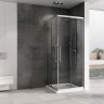 Душевой уголок Abber Schwarzer Diamant 80x80 AG02080H профиль Хром стекло прозрачное