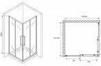 Душевой уголок Abber Schwarzer Diamant 80x80 AG02080H профиль Хром стекло прозрачное
