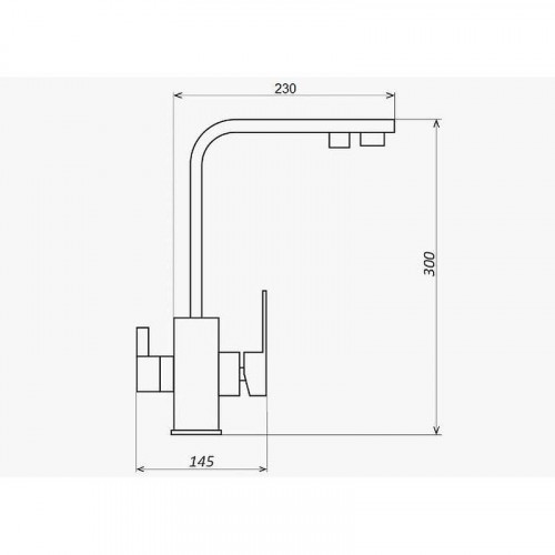 Смеситель для кухни D-Lin D159319-A цвет  Черный матовый