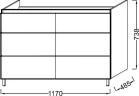 Тумба под раковину Jacob Delafon Odeon Up 117 EB995-M80 цвет Оранжевый