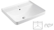 Тумба с раковиной Azario Мила 60 Н CS00085830 Белая матовая
