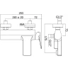 Смеситель для ванны Paffoni Tilt TI022ST цвет Сталь