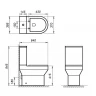 Унитаз компакт BelBagno Norma BB339CPR/BB2111SC без бачка с сиденьем Микролифт фаянс напольный