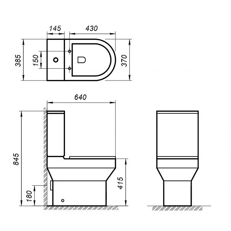 Унитаз компакт BelBagno Norma BB339CPR/BB2111SC без бачка с сиденьем Микролифт фаянс напольный