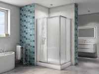 Душевой уголок BelBagno Due 120x80 DUE-AH-2-120/80-C-Cr профиль Хром стекло прозрачное