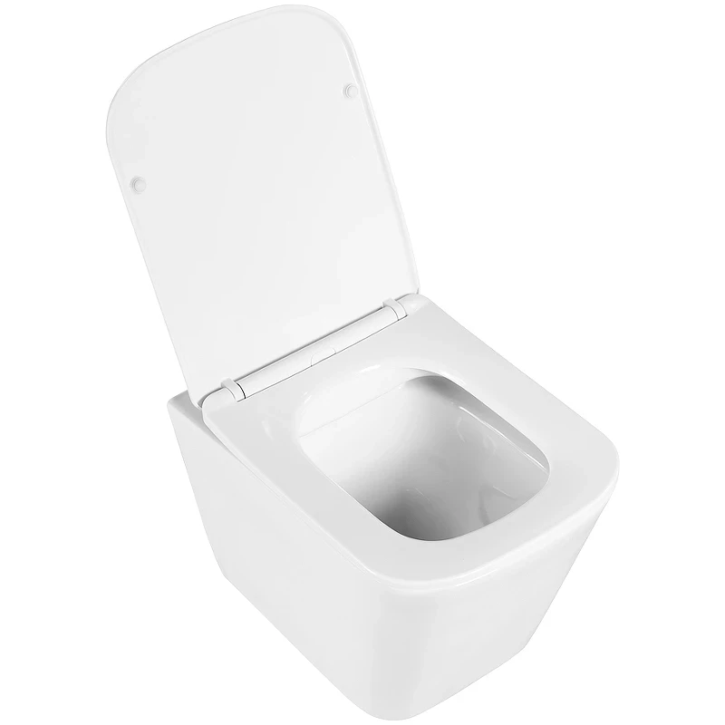 Комплект унитаза с инсталляцией BelBagno Due BB3103CHR/SC/BB002-80/BB018-GV-BIANCO с сиденьем Микролифт и Белой клавишей смыва фаянс подвесной