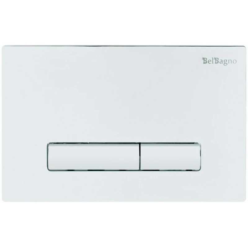 Комплект унитаза с инсталляцией BelBagno Due BB3103CHR/SC/BB002-80/BB018-GV-BIANCO с сиденьем Микролифт и Белой клавишей смыва фаянс подвесной