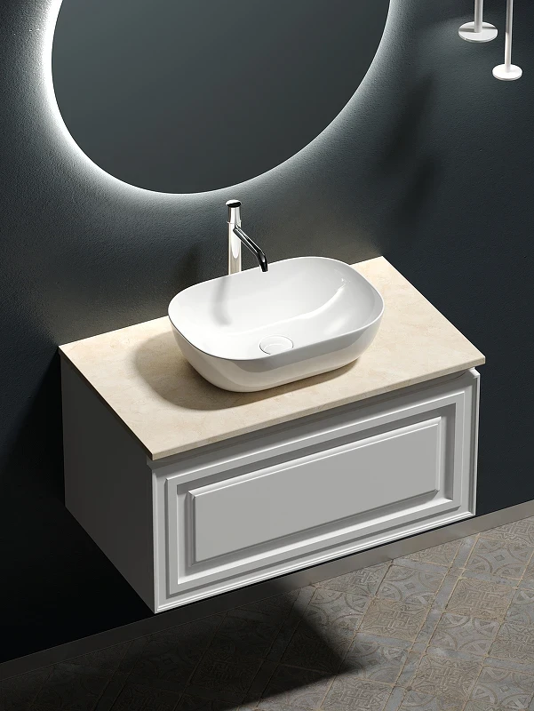 Тумба под раковину Sancos Very 80 VR80W подвесная Bianco МДФ / ЛДСП