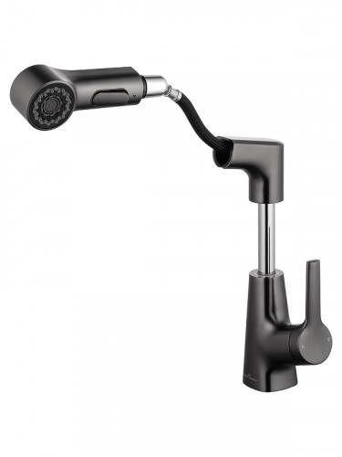 Смеситель для раковины Wonzon &amp; Woghand WW-121B108-BGG цвет Темный графит
