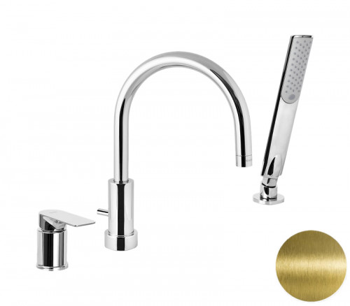 Смеситель на борт ванны Remer Infinity I07VO цвет Латунь состаренная