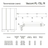 Шторка на ванну Veconi Palau PL-73BL 120 L PL73BL-120-01-19C4 профиль Черный матовый стекло прозрачное
