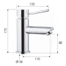 Смеситель для раковины Remer Minimal N112 цвет Хром