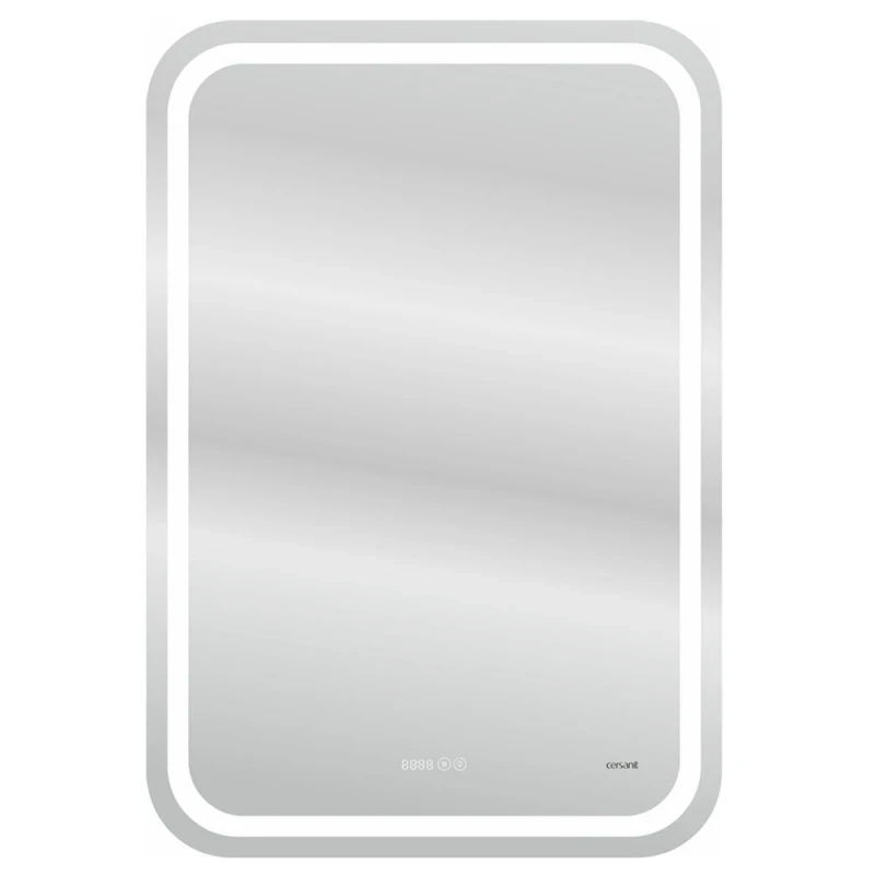 Зеркало Cersanit Led 050 Design Pro 55 KN-LU-LED050*55-p-Os с подсветкой с часами и подогревом стекло