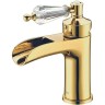 Смеситель для раковины Boheme Vogue 211-SW Золото латунь