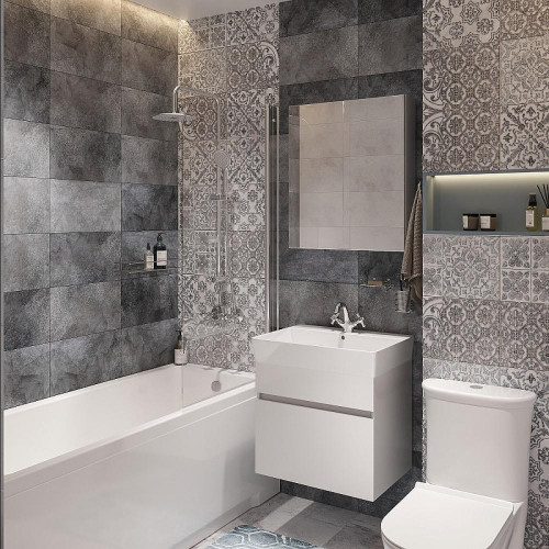 Тумба с раковиной DIWO Тольятти 60 подвесная цвет Белый