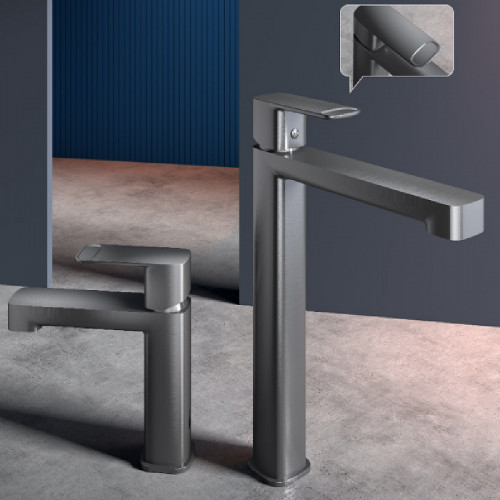 Смеситель для раковины AQUAme Parma AQM6610GM Оружейный металл латунь