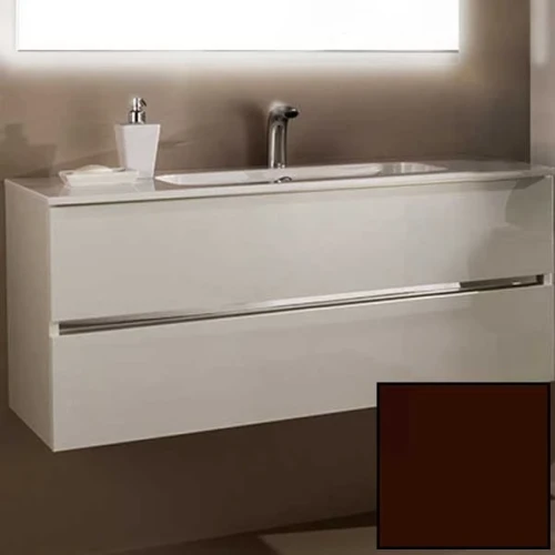 Тумба с раковиной SanVit Кубэ-2 120 kkube2120 в цвете Ral подвесная Шоколад МДФ / ЛДСП