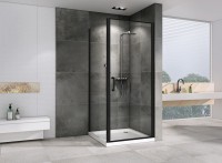 Душевой уголок Abber Sonnenstrand 100x75 AG04100B-S75B профиль Черный стекло прозрачное