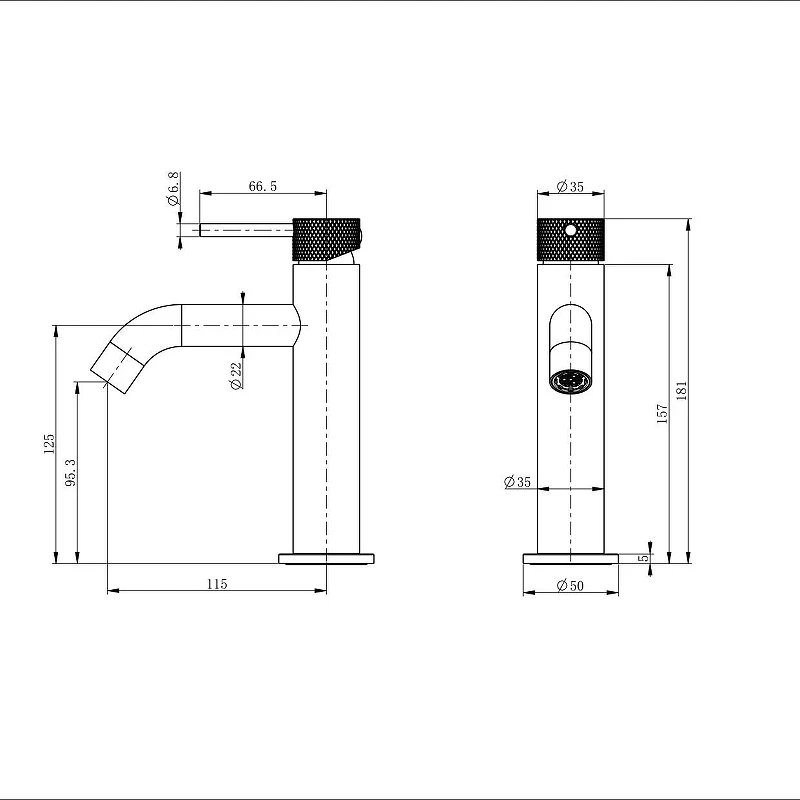 Смеситель для раковины Wonzon & Woghand WW-H1061-BG цвет Брашированное золото