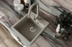 Кухонная мойка Florentina Липси-460 20.280.B0460.105 Коричневая искусственный камень (литьевой мрамор) встраиваемый