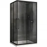 Душевой уголок Abber Schwarzer Diamant 120x80 AG02128BH профиль Черный стекло прозрачное