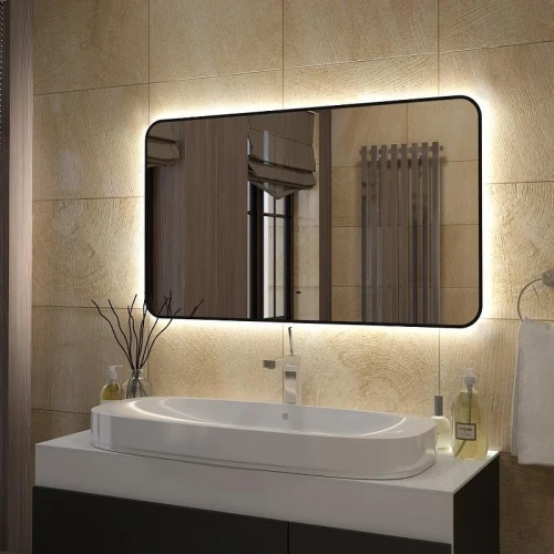 Зеркало Maretti Florenza 120 FL1412070P14EL с подсветкой цвет Черный с бесконтактным выключателем