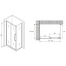 Душевой уголок Abber Schwarzer Diamant 120x85 AG30120H-S85 профиль Хром стекло прозрачное