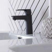 Смеситель для раковины Aquanet Static AF330-10B 261820 Черный матовый латунь