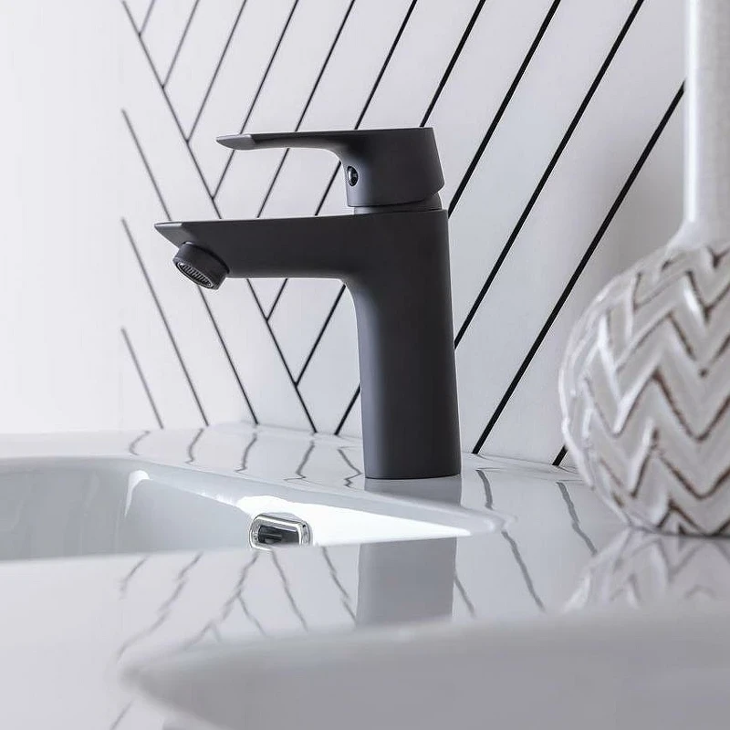 Смеситель для раковины Aquanet Static AF330-10B 261820 Черный матовый латунь