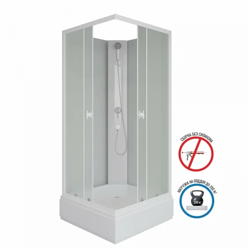 Душевая кабина Niagara Promo 80x80 P80/26Q/MT/BK без гидромассажа