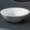 Раковина-чаша Abber Stein 40 AS2608 Белая матовая искусственный камень (литьевой мрамор) накладная