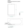 Шторка на ванну Maybah Glass MGV-95-2у 900x1400 в узком профиле Бронза стекло сатиновое