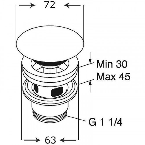 Донный клапан Villeroy&amp;Boch 8L033401 click-clack Альпийский белый