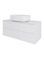 Тумба с раковиной Orange Отто 100 Ot-100TuMDF+B07-540W подвесная цвет Белый глянцевый