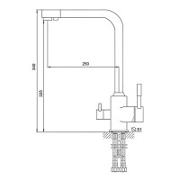 Смеситель для кухни Melodia della vita Ostessa Filtro MDV40618 Хром латунь