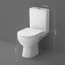 Унитаз компакт AM.PM Sunny FlashClean C85C8600SC с бачком и сиденьем Микролифт фарфор напольный