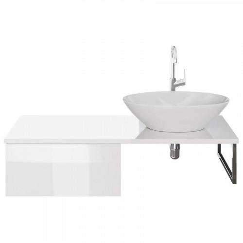 Тумба под раковину Dreja Box 60 99.9100 подвесная Белый глянец