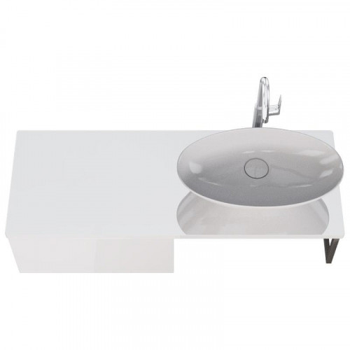 Тумба под раковину Dreja Box 60 99.9100 подвесная Белый глянец