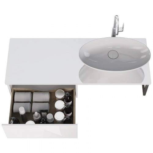 Тумба под раковину Dreja Box 60 99.9100 подвесная Белый глянец