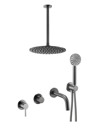 Душевая система Benesque Lumiere 21018003 цвет Черный брашированный