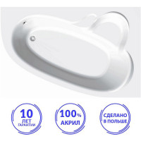 Акриловая ванна C-Bath Atlant 160x105 CBA00103R без гидромассажа
